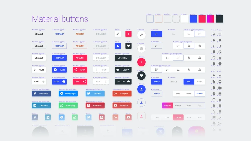 material buttons